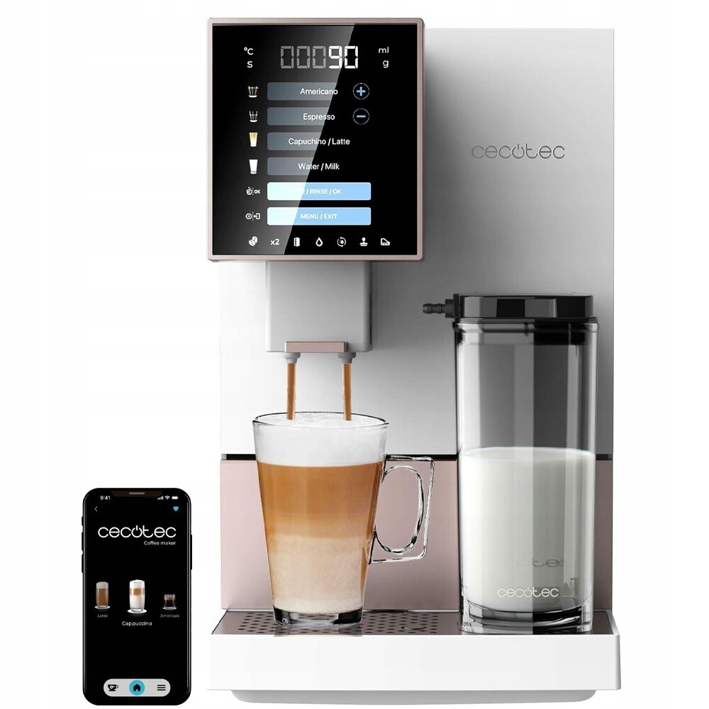 Automatický kávovar Cecotec Compactccino Connected White Rose 19 bar 1350 W