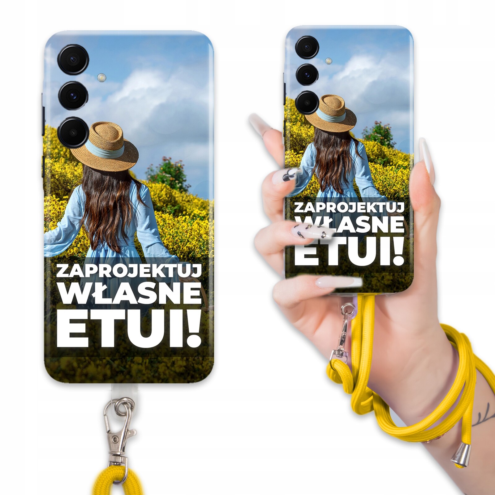 Pouzdro Pro Samsung A55 5G Se Žlutou Šňůrkou Navrhněte Si Vlastní Design