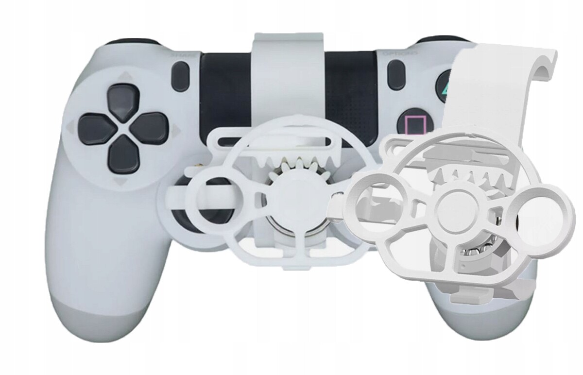 Mini volant mini racing wheel krytka na pad PS4 P4 Pro Slim Bílá