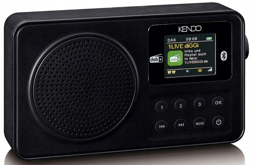 Rádio Kendo 24E Fm Dab+ Rds Akumulátor Vestavěný Ekvalizér Sleep Bluetooth