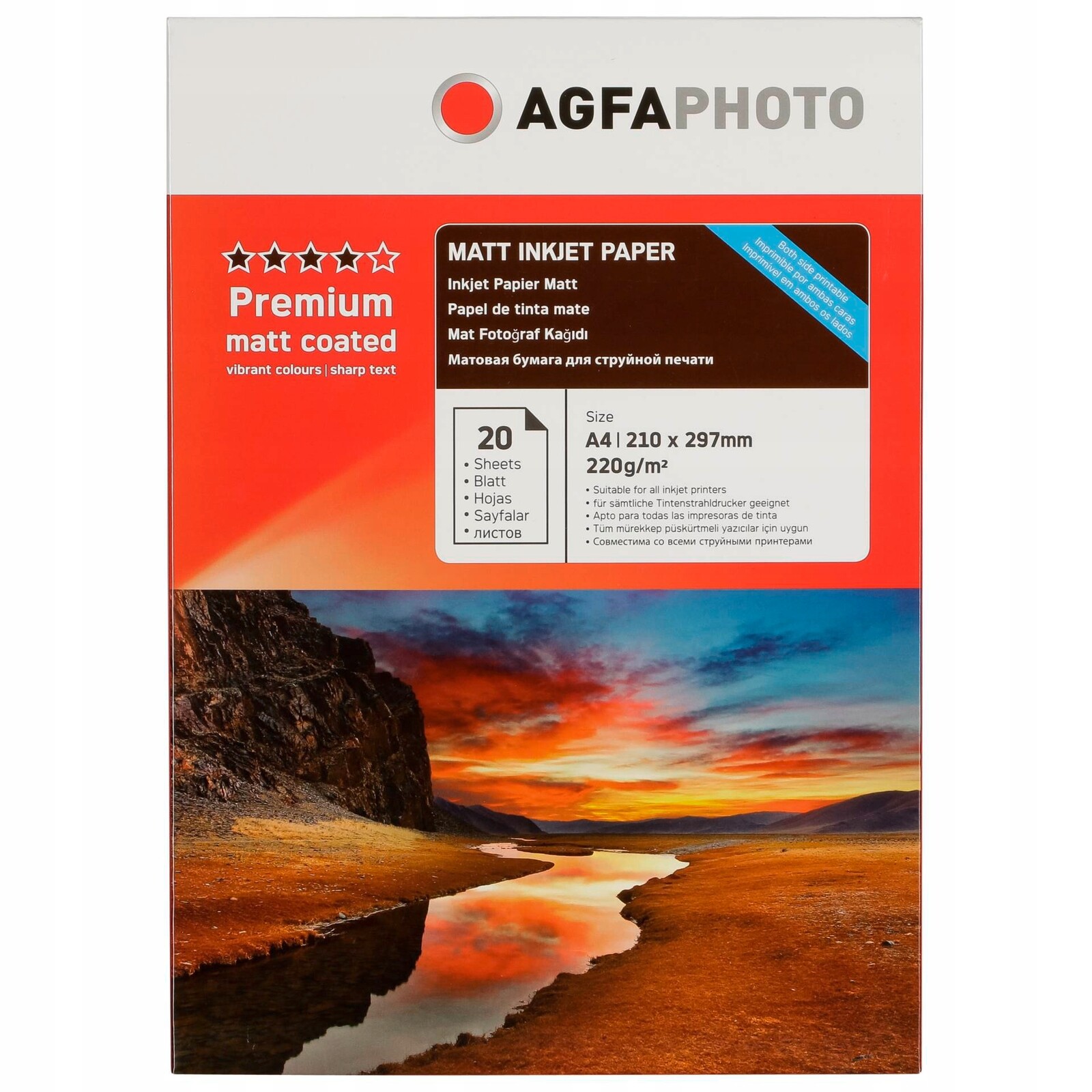 AgfaPhoto Premium Double Side Matt-Coated 220 g A 4 20 listů