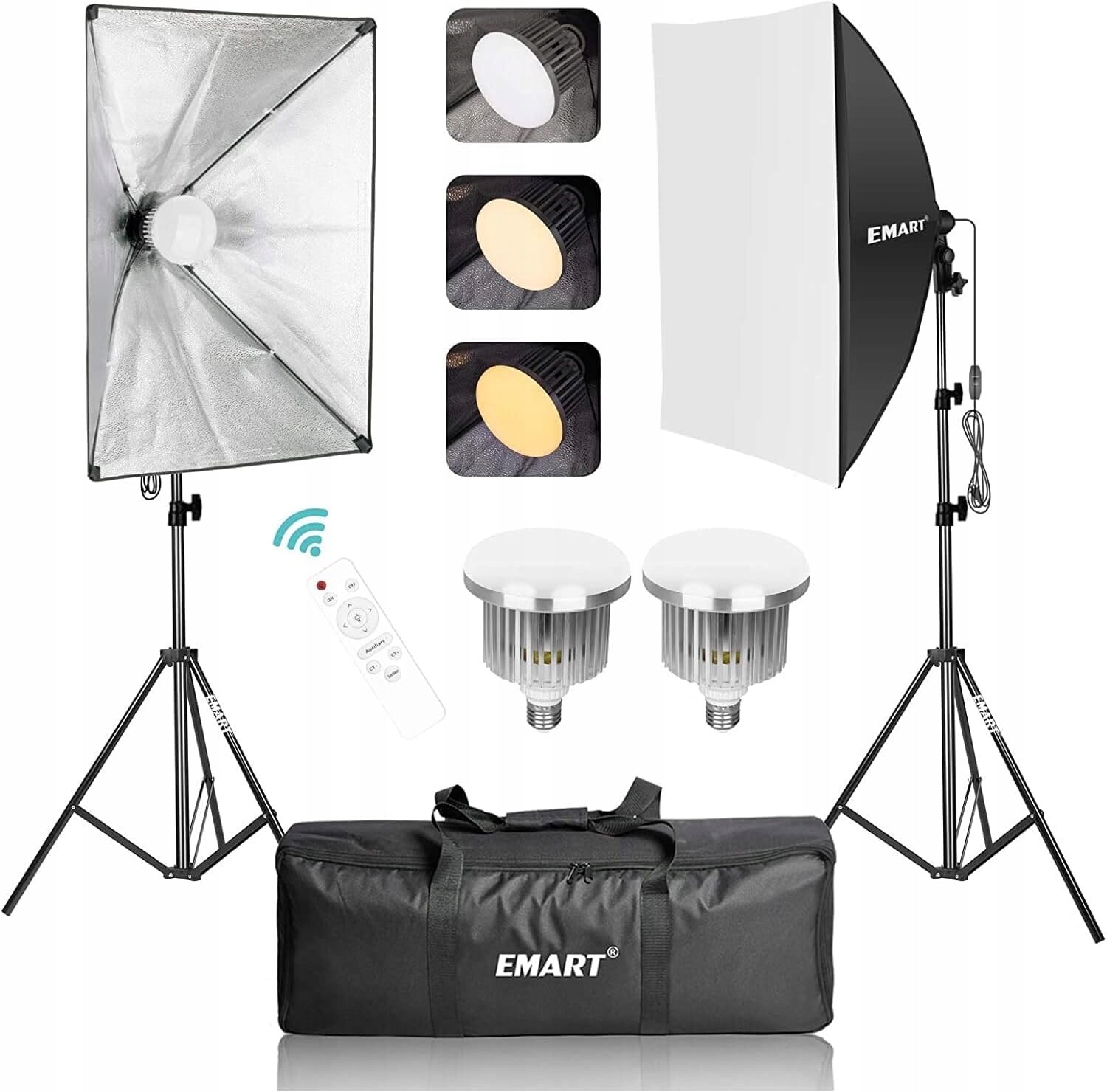 Emart Softbox Sada Pro Fotografické Studio, 50 X 70 CM,