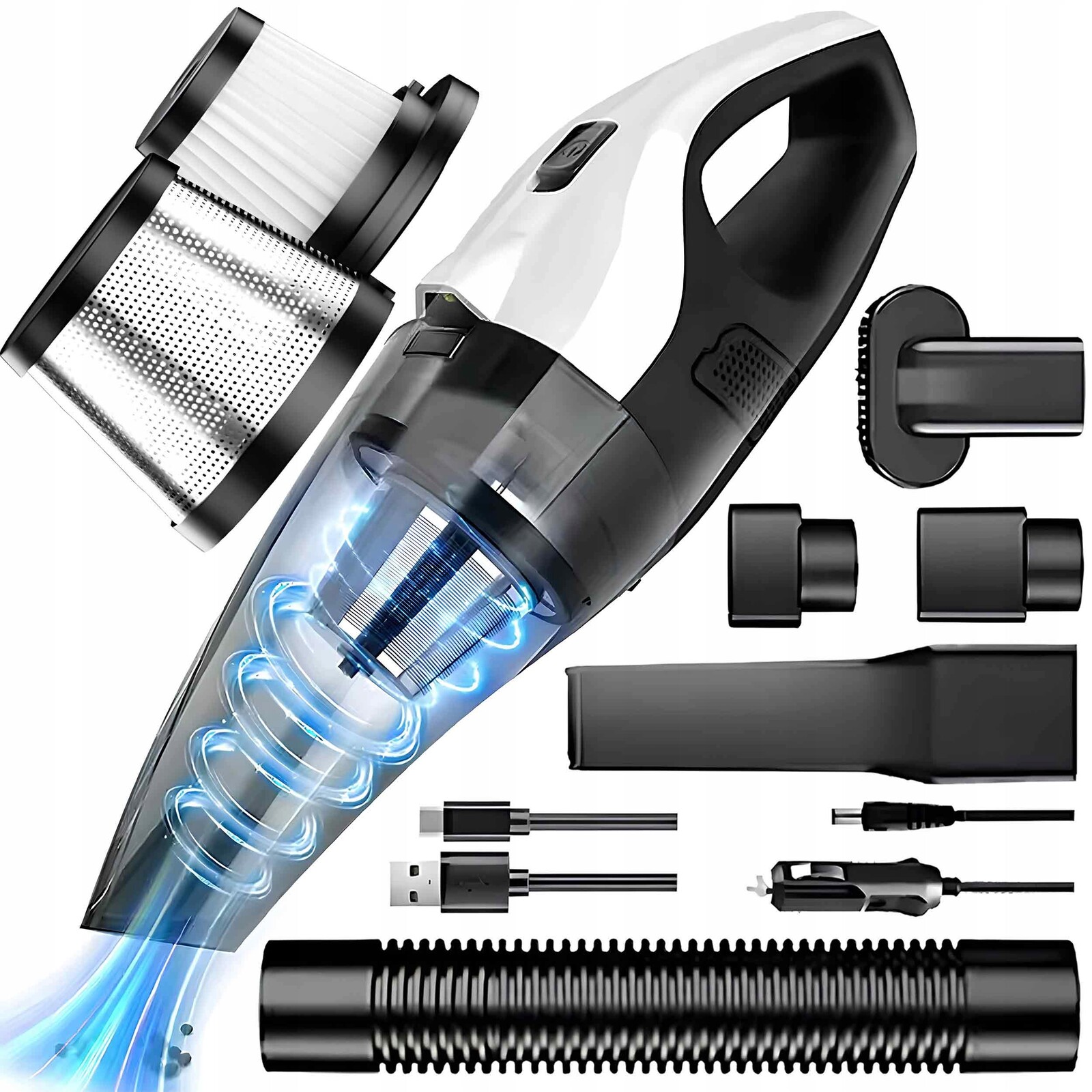 Vysavač Autovysavač Bezdrátový Do Automobilu S Dvojitým Hepa Filtrem