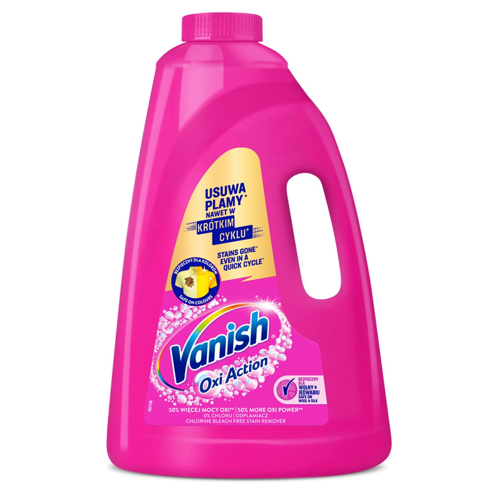 Vanish Oxi Action Pink Odstraňovač skvrn na tkaniny v gelu 3 l