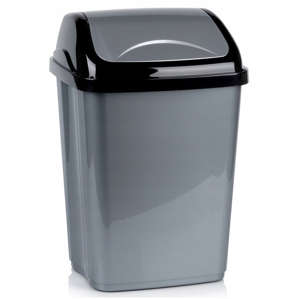 Koš Na Odpadky Na Tříděný Odpad Plastový Šedý, Prostorný, 26 L