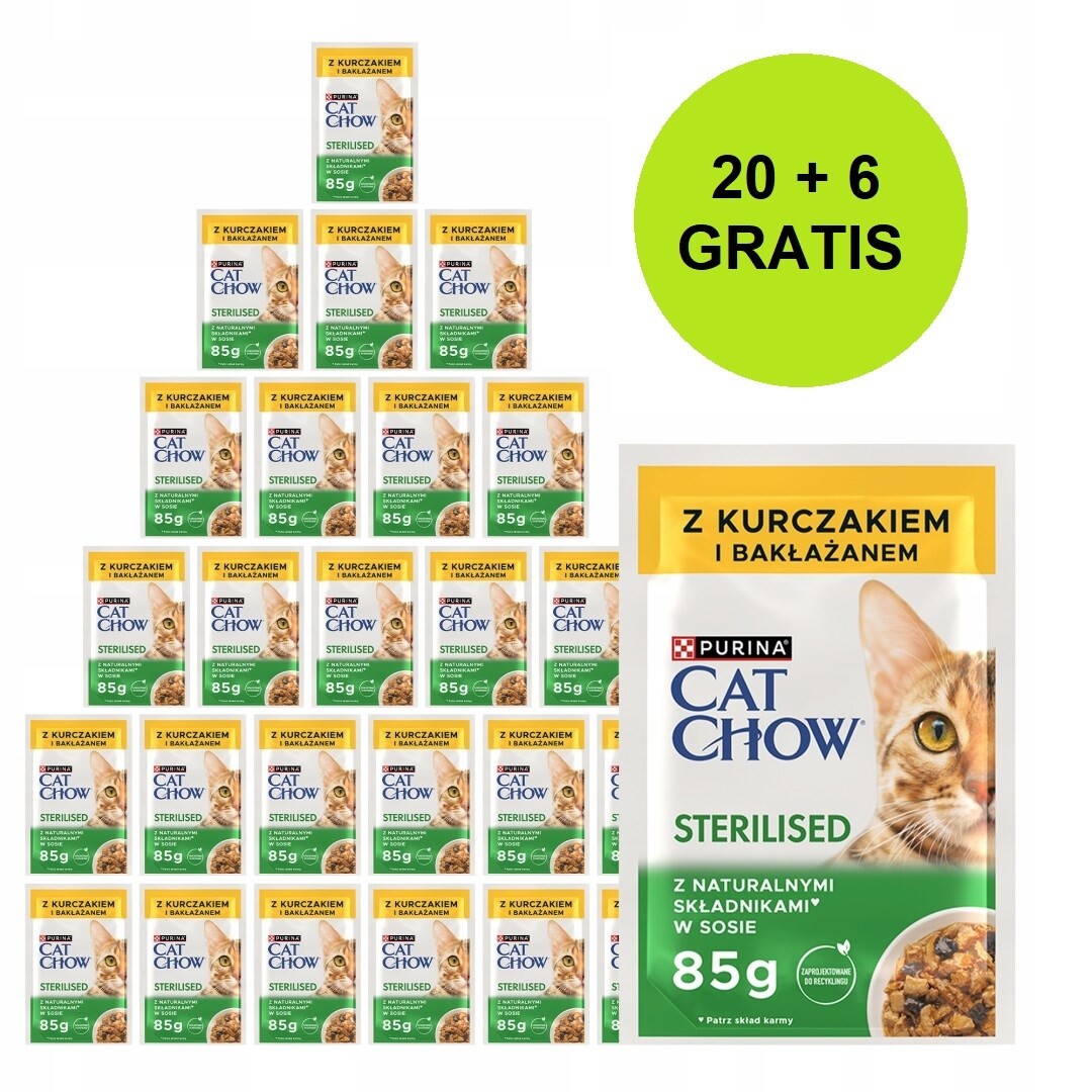 Purina Cat Chow Strls Kur&Bakł 20+6 sáčků 2,21 kg