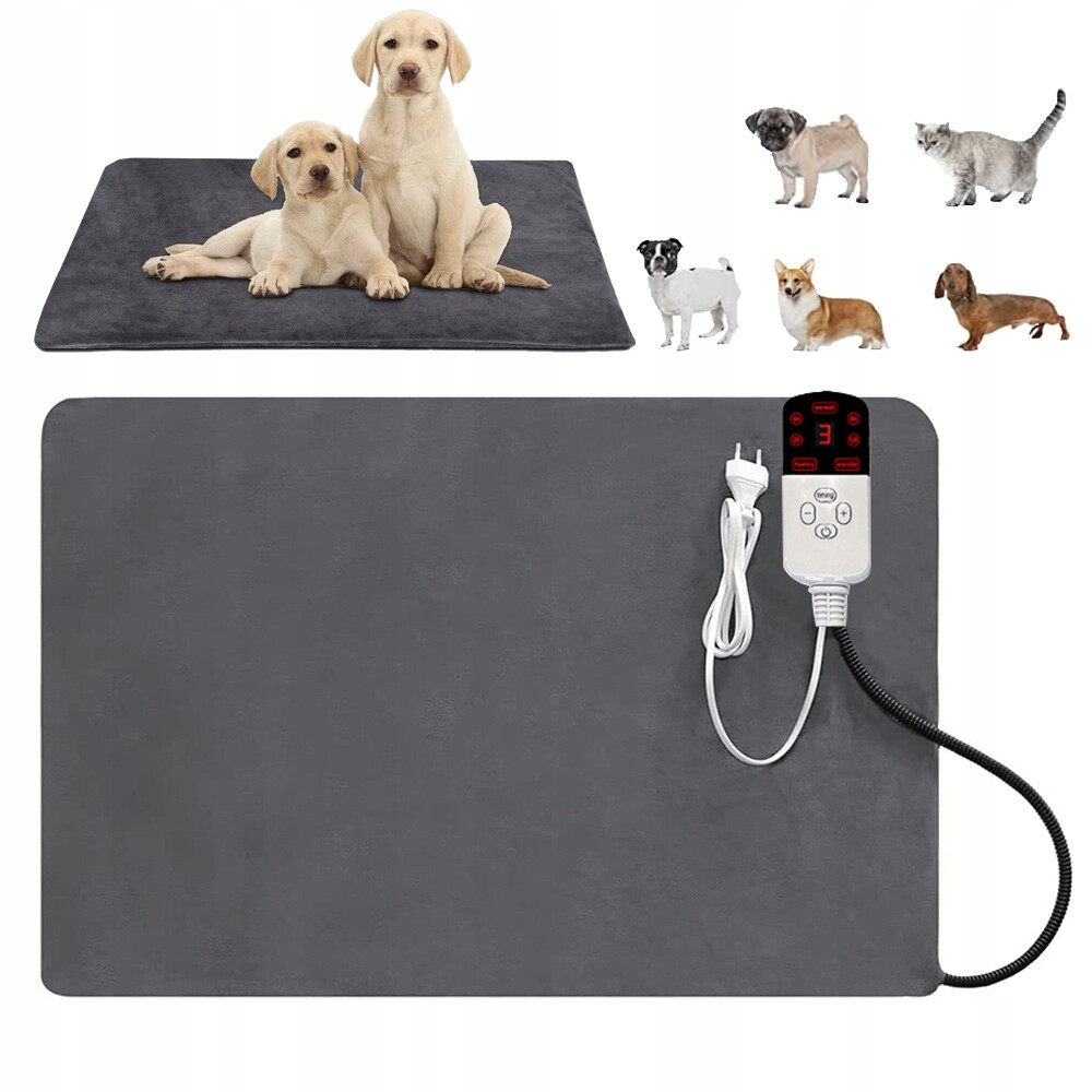 Elktrická Vyhřívací Podložka Velká Pro Kočky Psa Boudy Teplé Zimní Tlusté 4ČASOVAČE