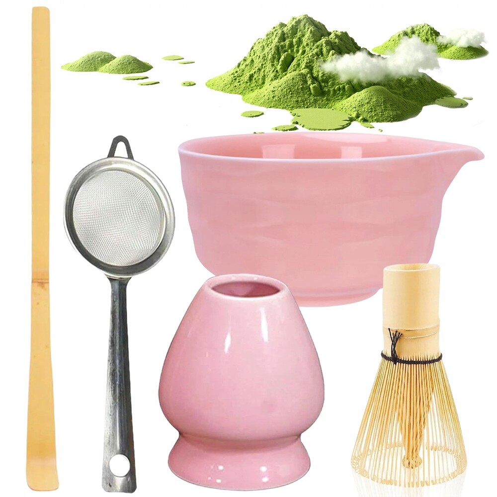 Sada Na Čaj Matcha 5V1 Keramická Šálek Metlička Čajová Lžička Matcha