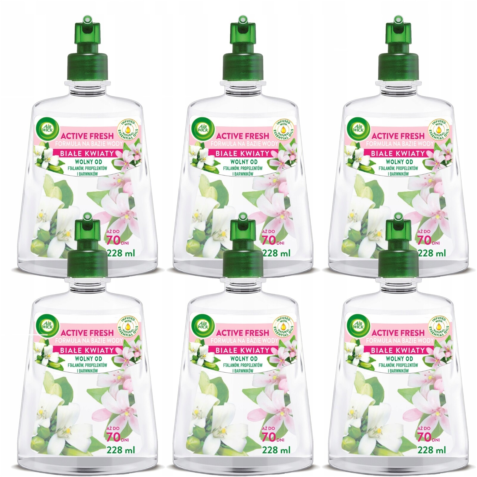 Air Wick Náplně Automatického Osvěžovače Vzduchu S Bílými Květy 6 X 228 ML