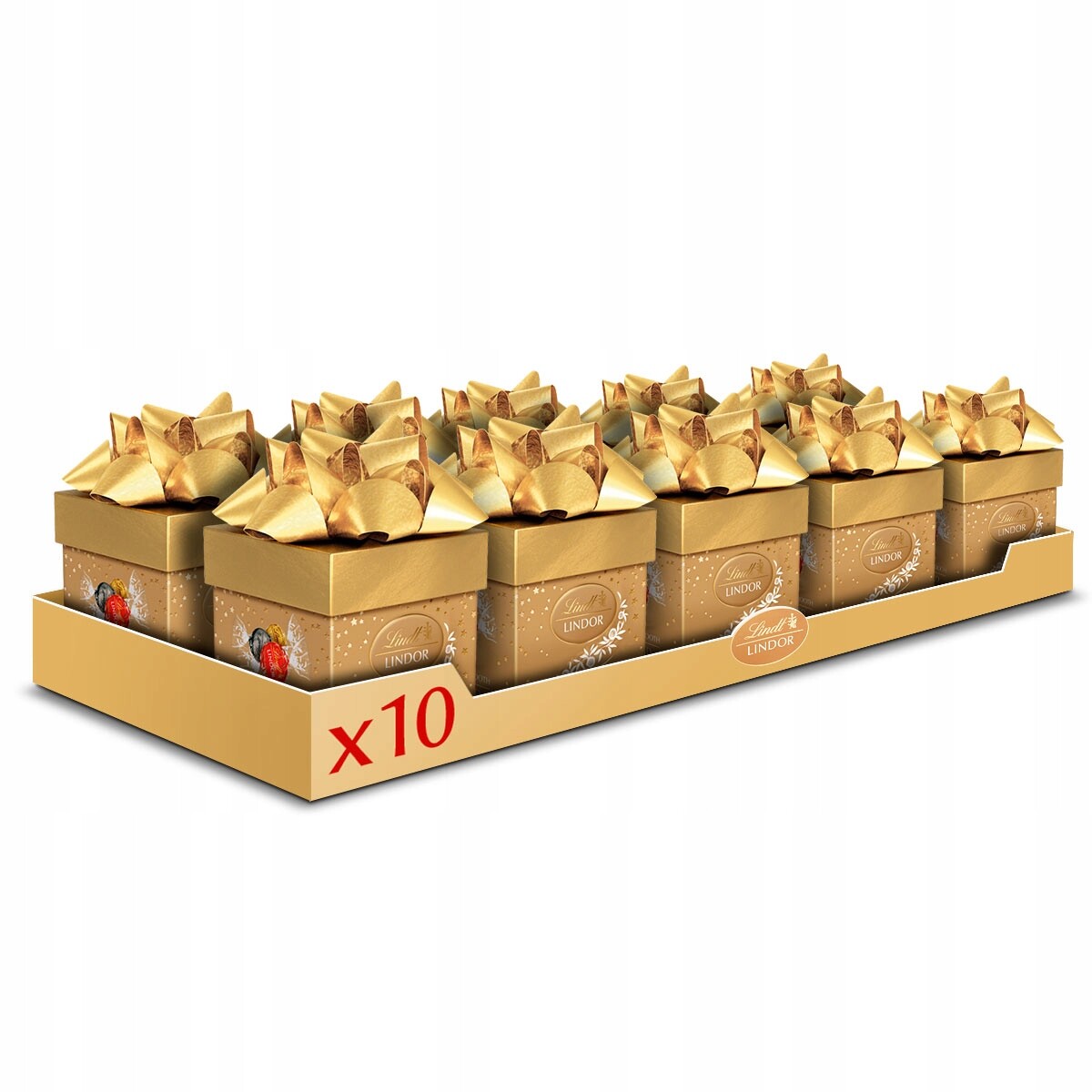 Lindt Lindor Pralinky Assorted Cube čokoládové mléčné pralinky bílé 10x75 g