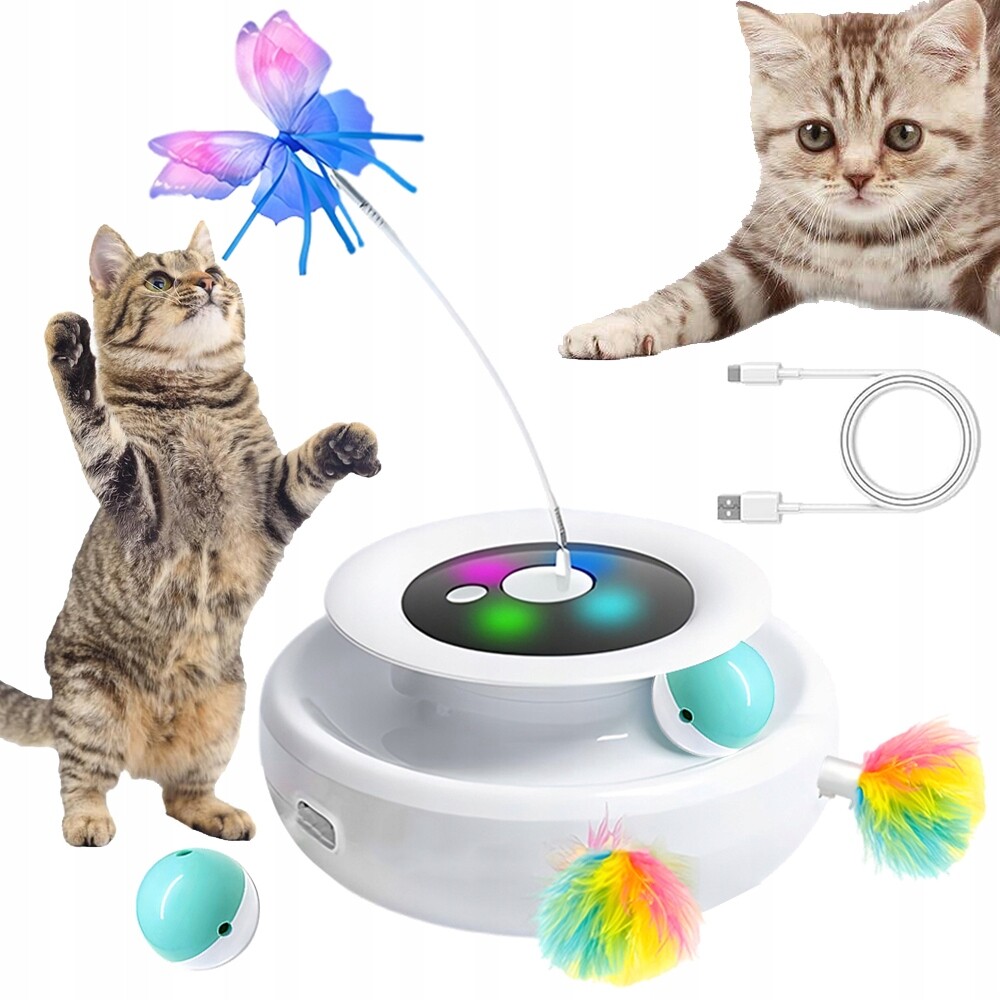 Interaktivní Rybářský Hračka Pro Kočky Pro Kočky Motýly V Kouli Na Prásk A Krtka