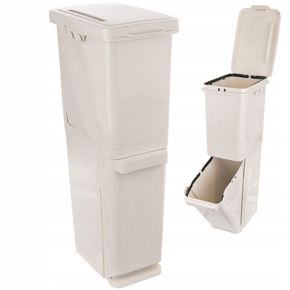 Odpadkový Koš Pro Třídění Odpadu Dvojitý Dvoukomorový 2X17,5 L