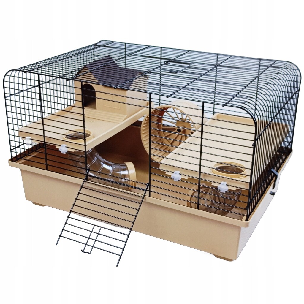 Klec pro křečka myšky a hlodavce velká syrská chata tunely patra karu