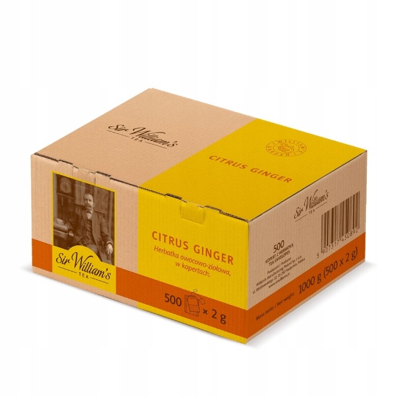 Ovocný čaj Sir Williams Tea Citrus Ginger 500x2 g citrusovo-zázvorový