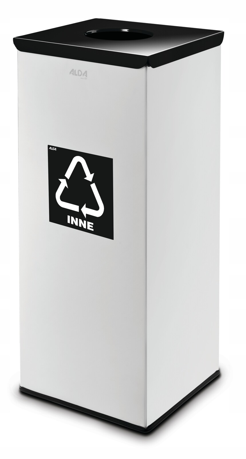 Odpadkový koš Alda 60l nerezová ocel , bílý