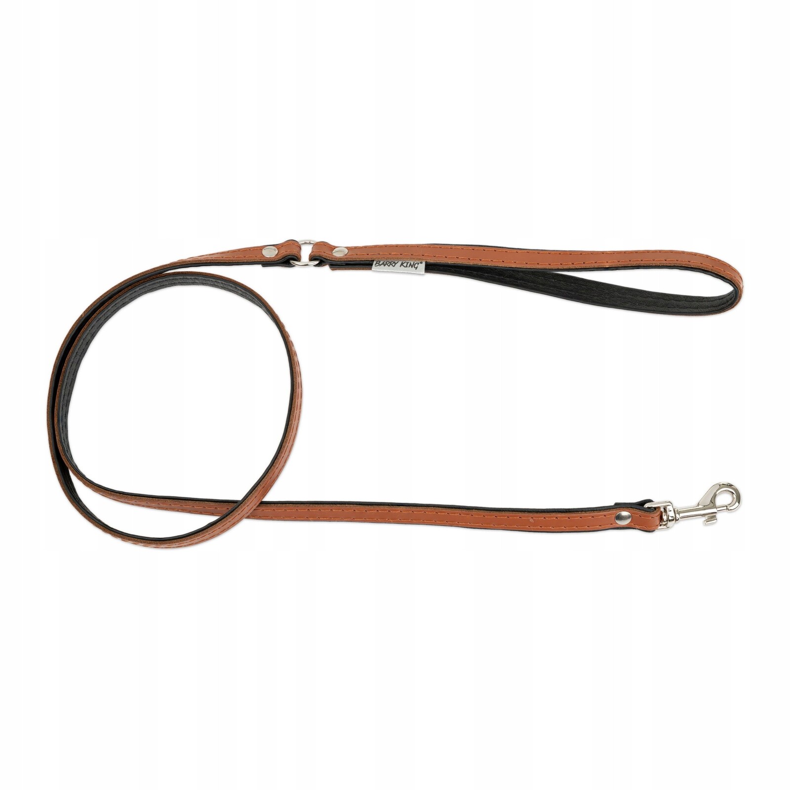 Vodítko pro psa koňakové/černé, M-L, 20 mm/120 cm