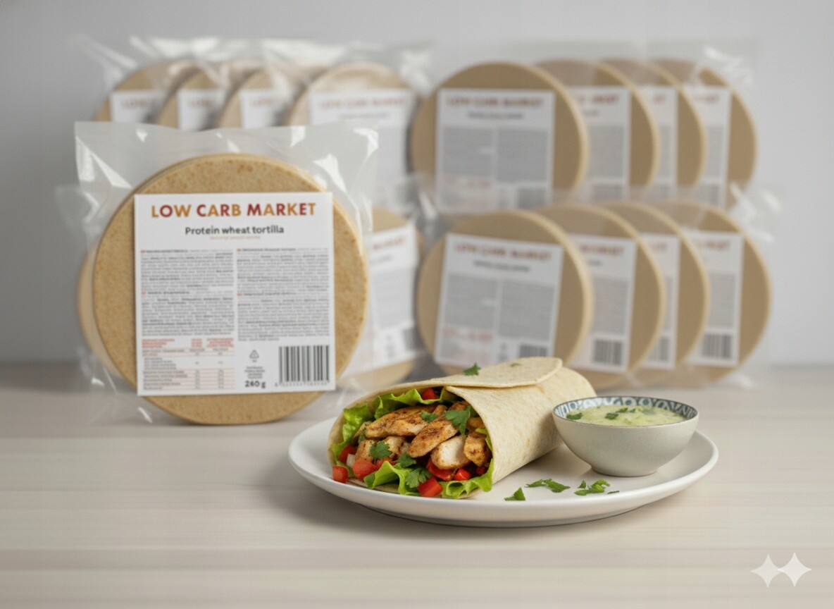 Tortilla Pšeničná Keto Wrap Proteinová Bez Cukru LowCarb 14x6 porcí 84 kusů