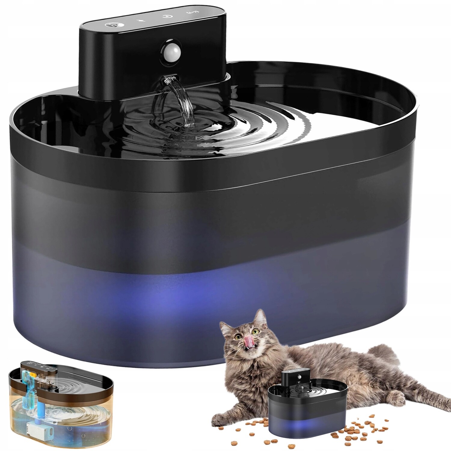 Bezdraulická Pro Kočky Fontána 2,2 L Snadná Instalace A Čištění