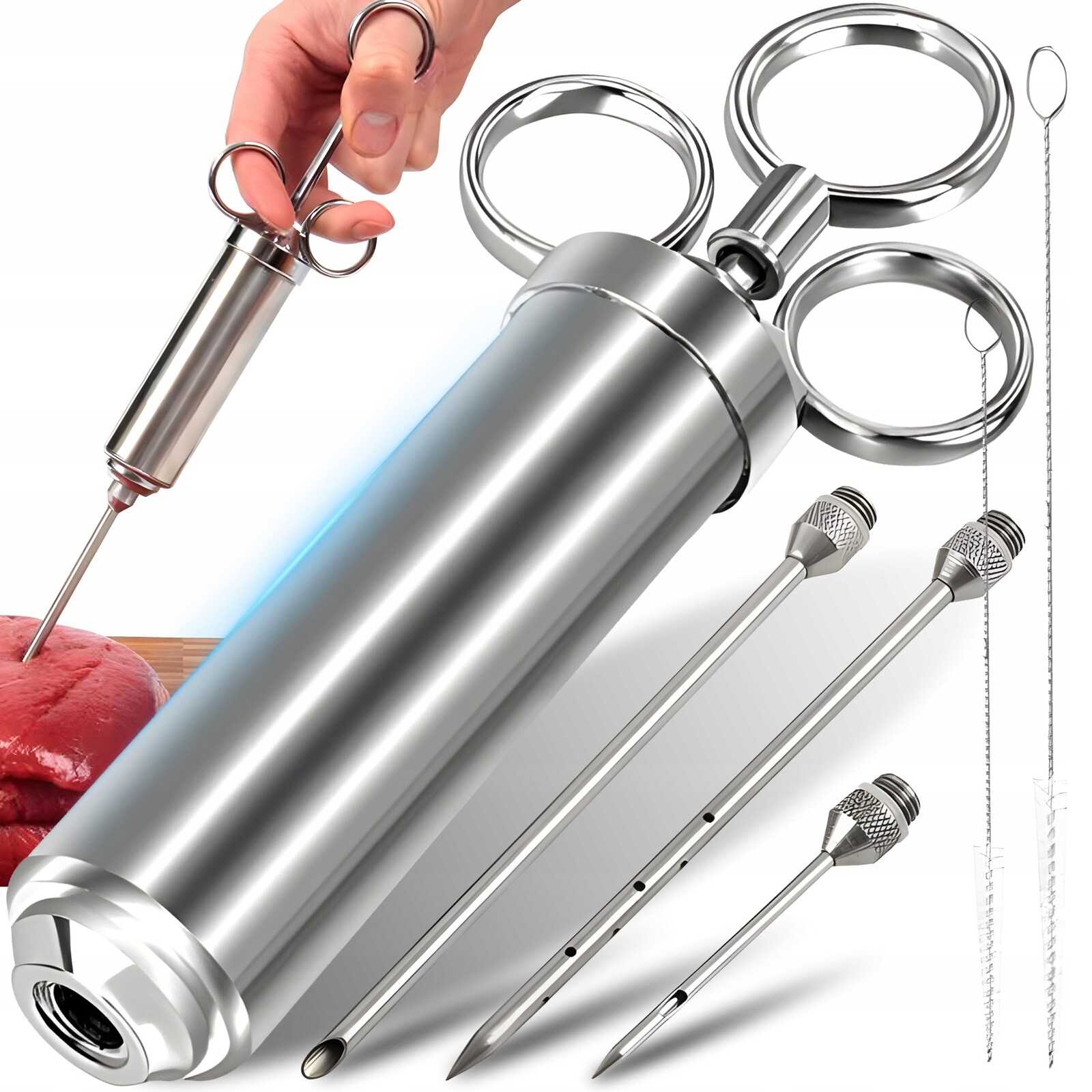 2x Stříkačka Na Stříkání Masa Uzenin Marinádou 60 ml 3 Gi