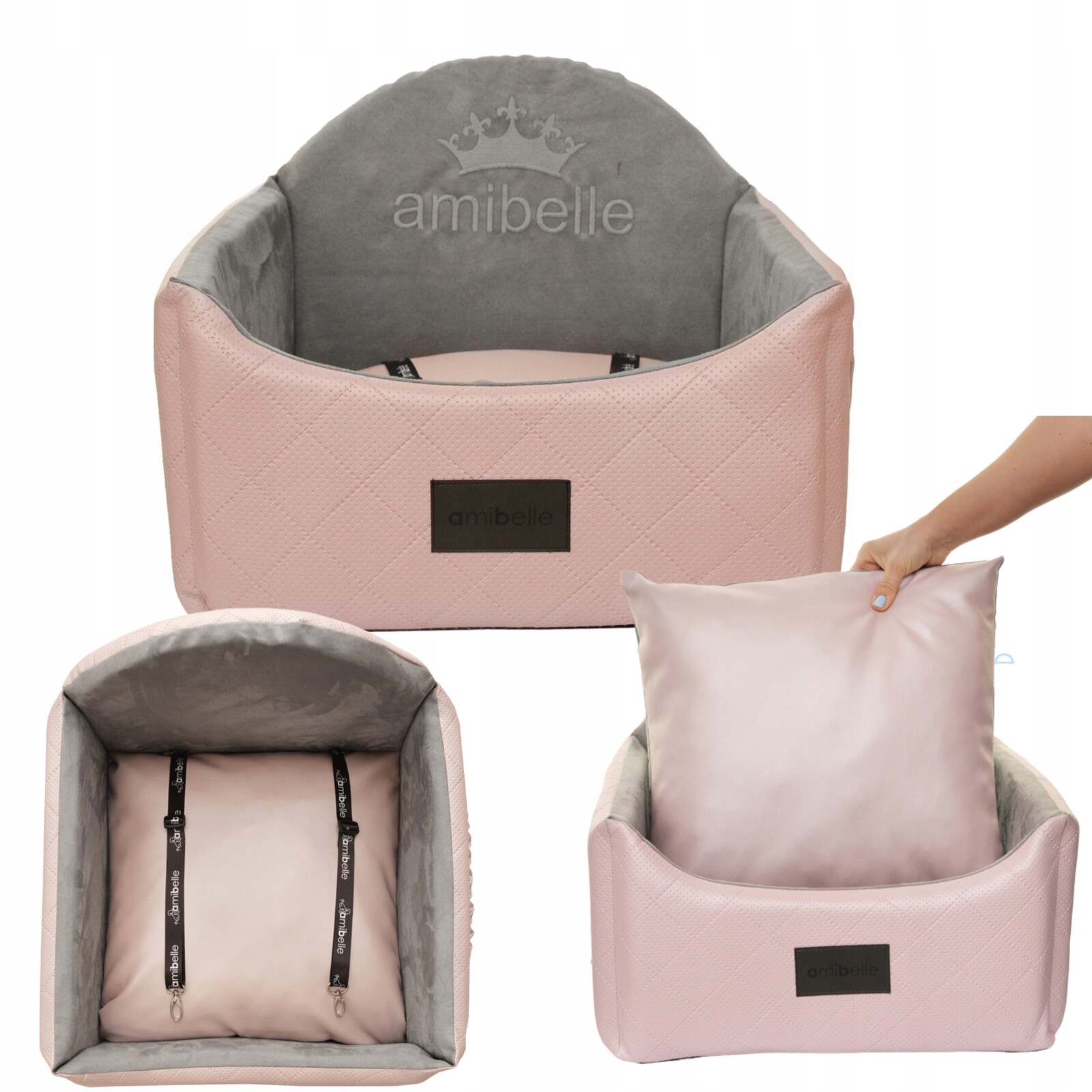 Autosedačka pro psa kočku Přepravka do auta, pelíšek pro psy