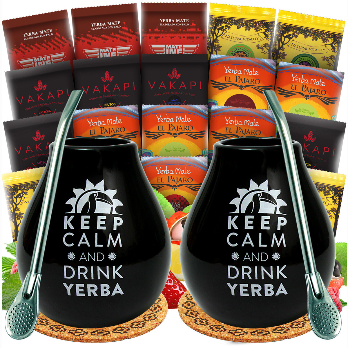 Startovací sada Yerba Mate Pro Dva 10x50g 500g Příslušenství Dárek 500g