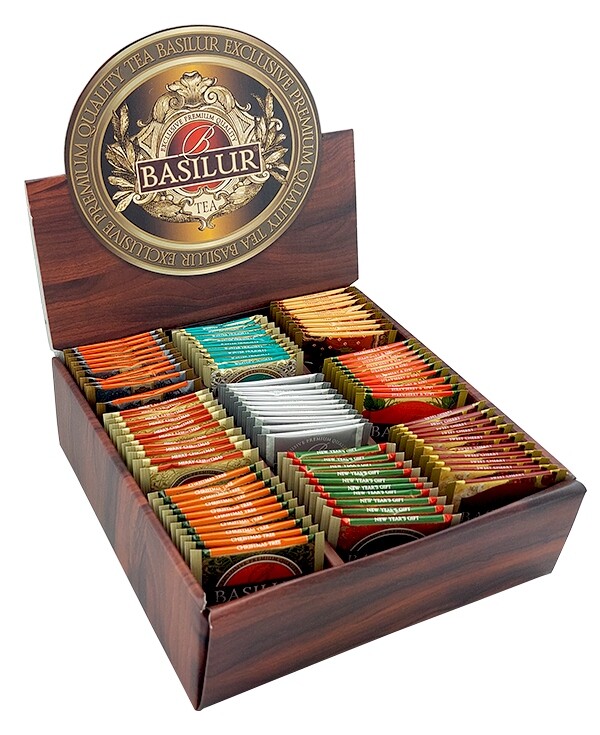 Vánoční Čajová Sada Basilur 9 Příchutí čajová sada 90 ks jako Dárek