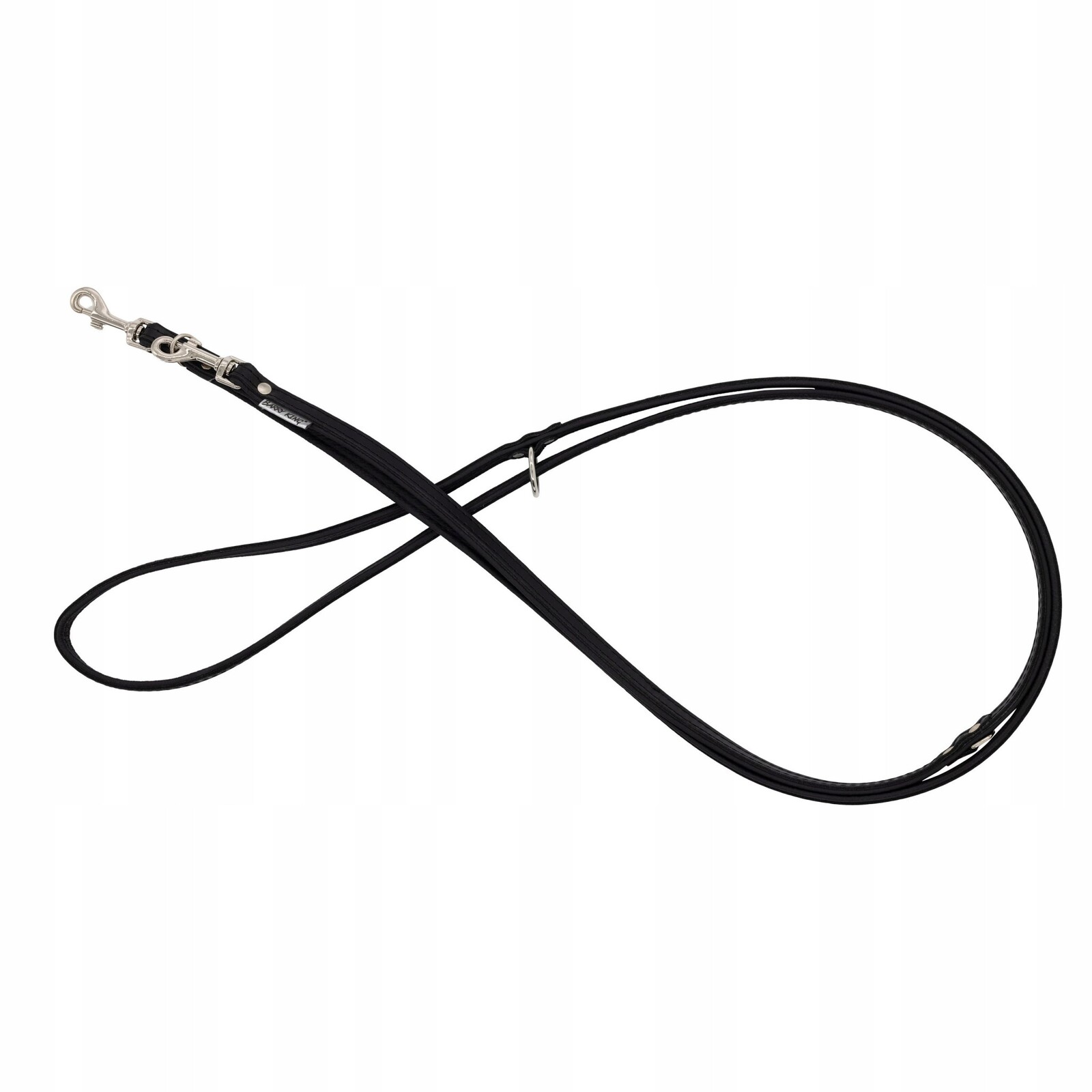 Vodítko nastavitelná kožená pro psa, černá/černá, Xs-s, 12 mm/200 cm