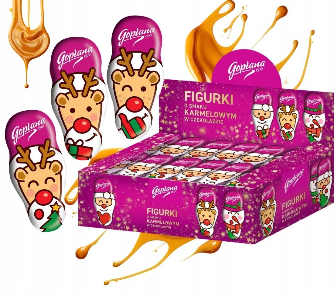 Čokoládová figurka Sob s karamelovou náplní Goplana 30g