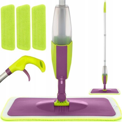 2X Plochý Mop Na Mytí Podlah S Rozprašovačem Z Mikrovlákna Sada Náplní