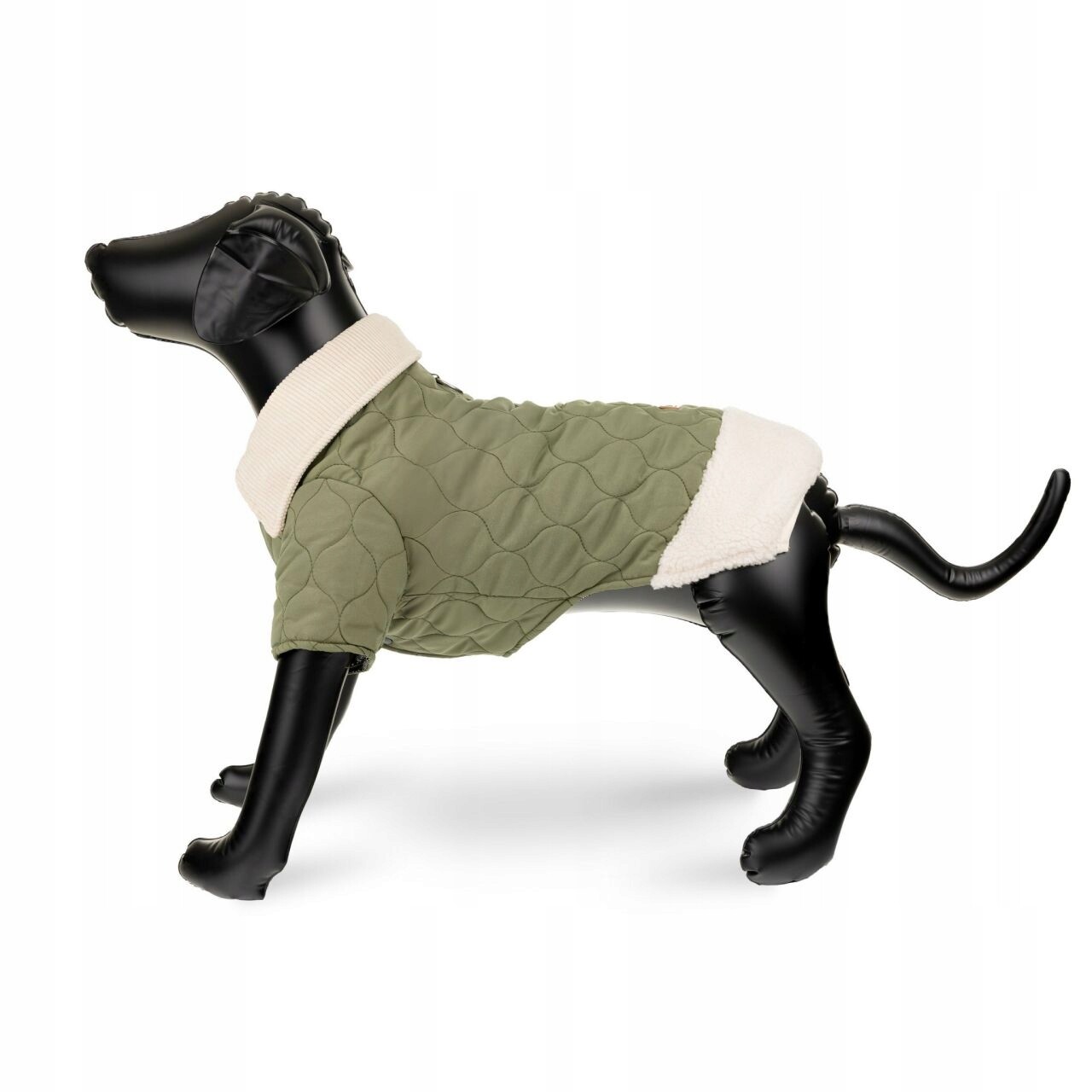 Bunda pro psa, zelená, s límečkem, prošívaná, velikost XL, 50