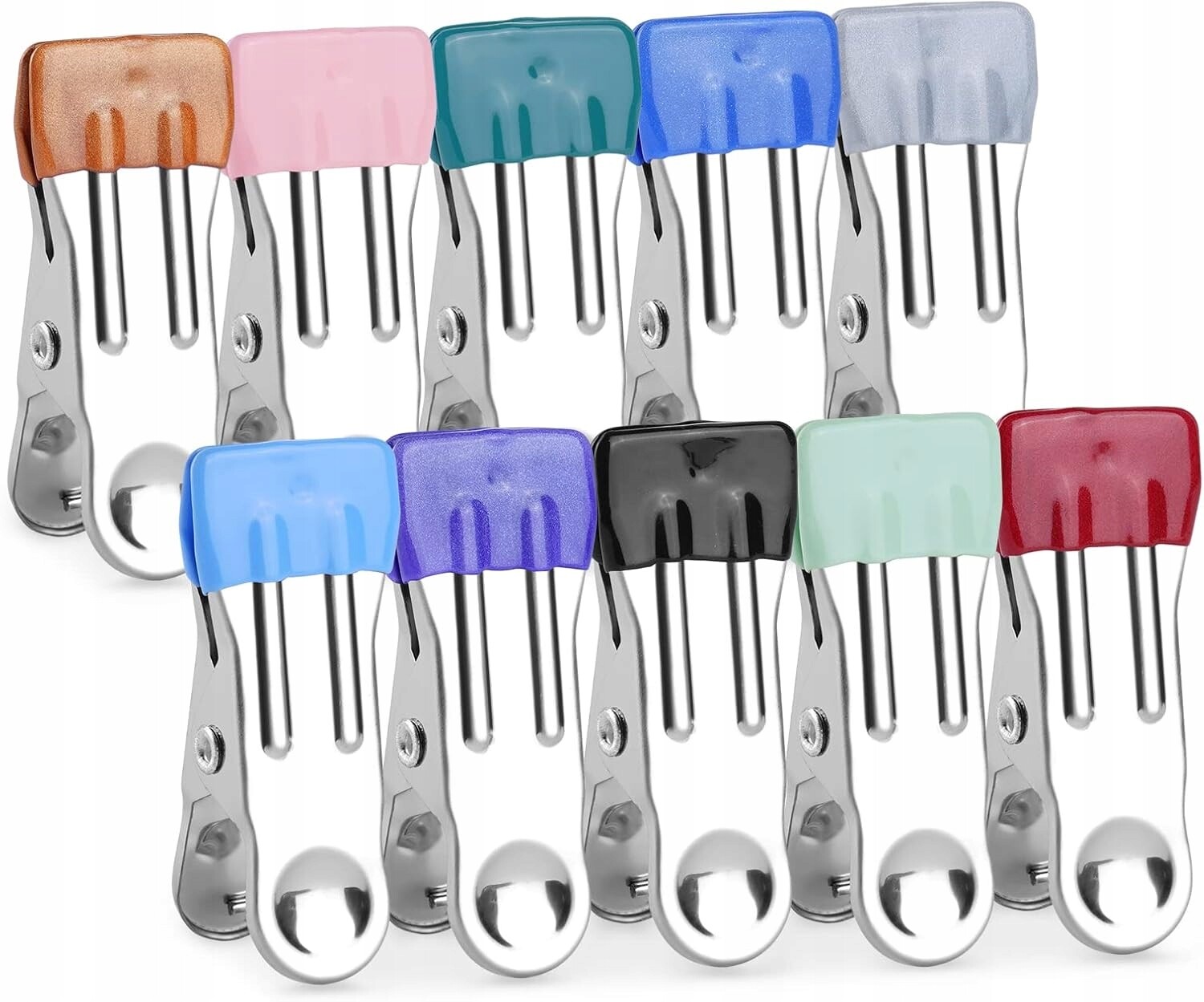 Velké Klipy, Kolíčky Na Ručníky, Velké 10 Kusů , Nerezová Červená