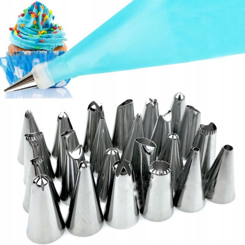 2X Cukrářský Sáček Obal Na Ozdoby, Muffinky, Dorty A Zdobička 31 Dílů