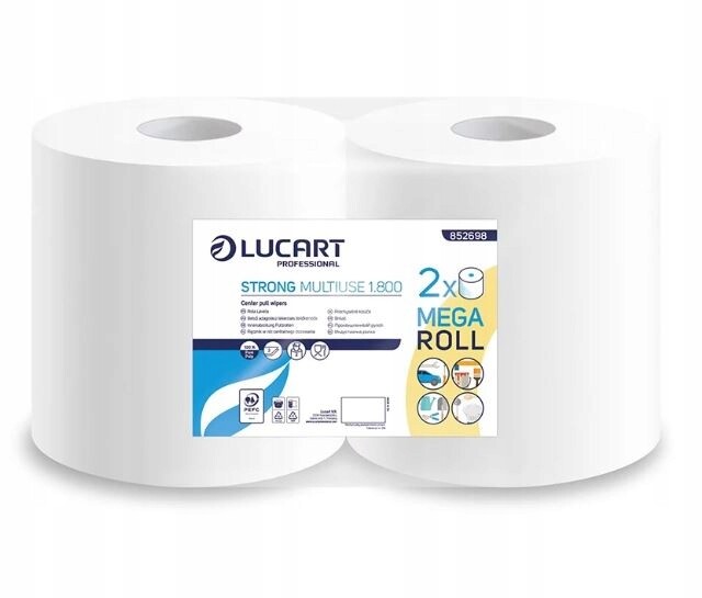 Multi-use Strong 2W Bílý. Strong 2-ROLE 175 M Čisticí Utěrka Papír Lucart