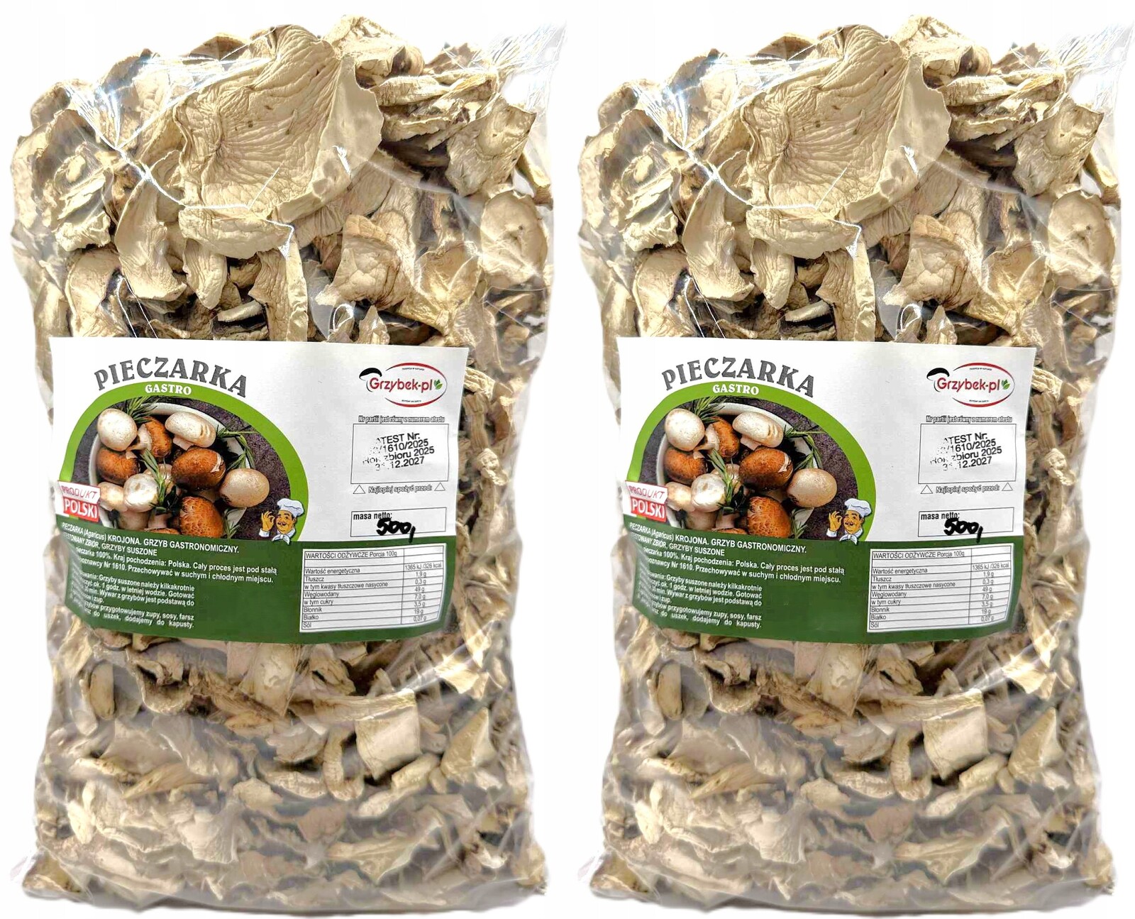 Pieczarka Gastro 10kg Nová Sbírka 2025 Polsko Atest sušené houby
