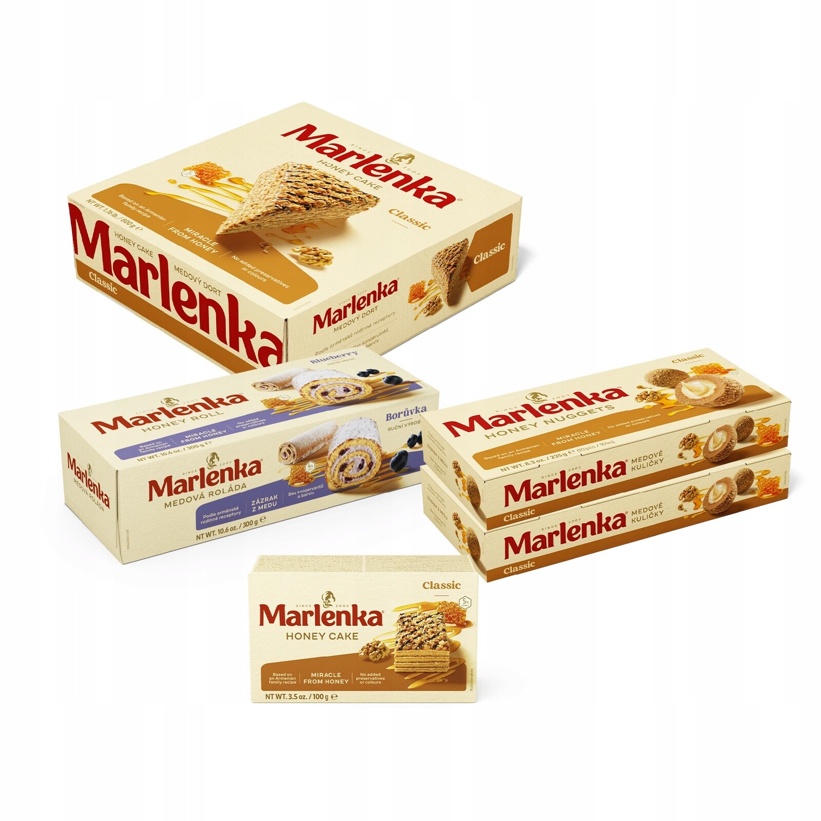 Marlenka Medový mix produktů velký