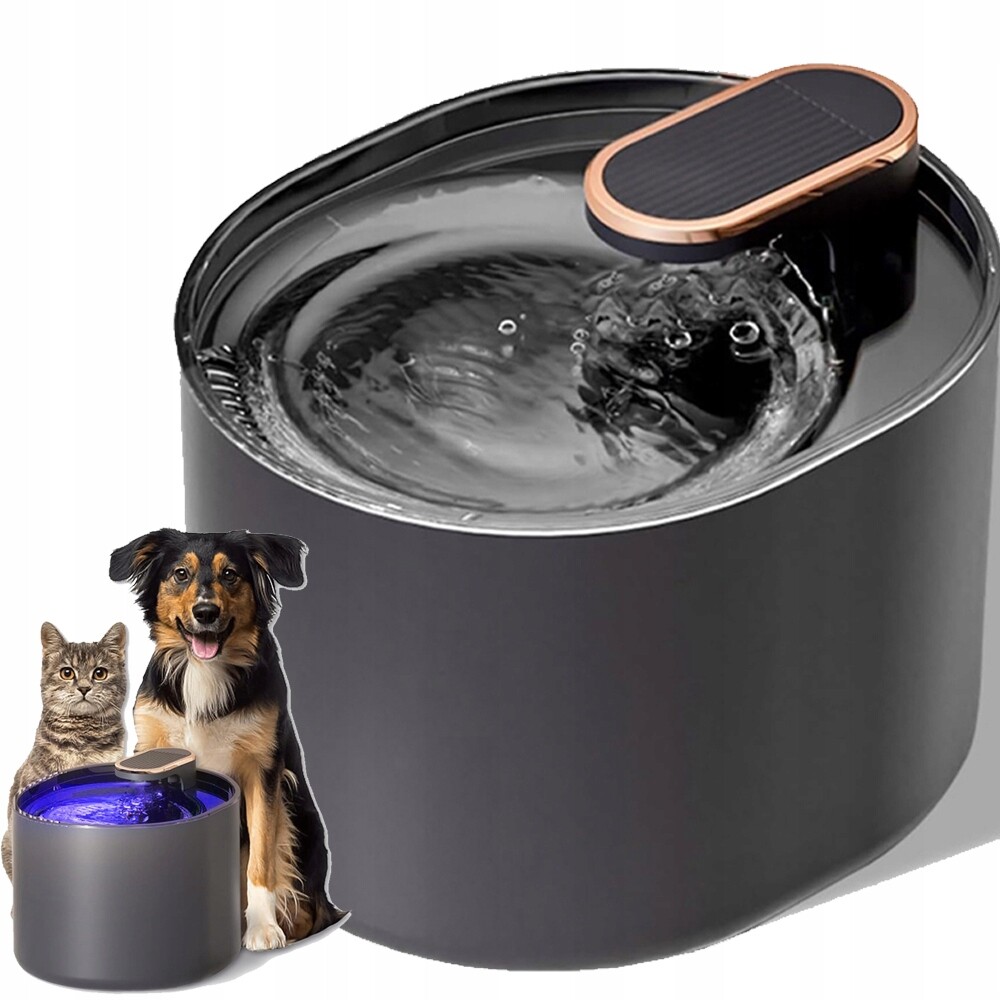 Automatická Fontána pro kočky a psy, miska, tichá napáječka, 3l Led