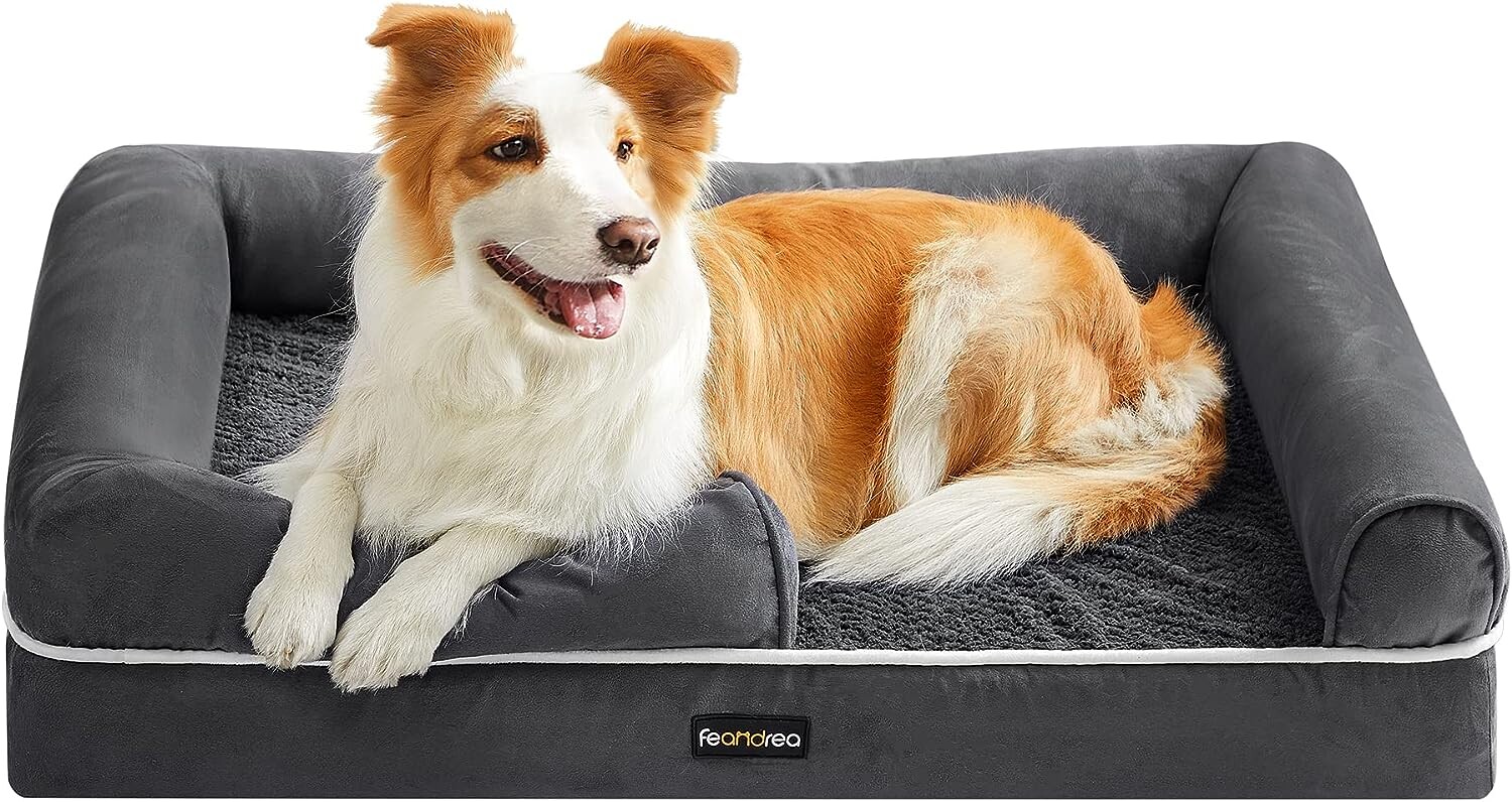 Feandrea ortopedické lůžko pro psa šedé 71 cm x 91 cm