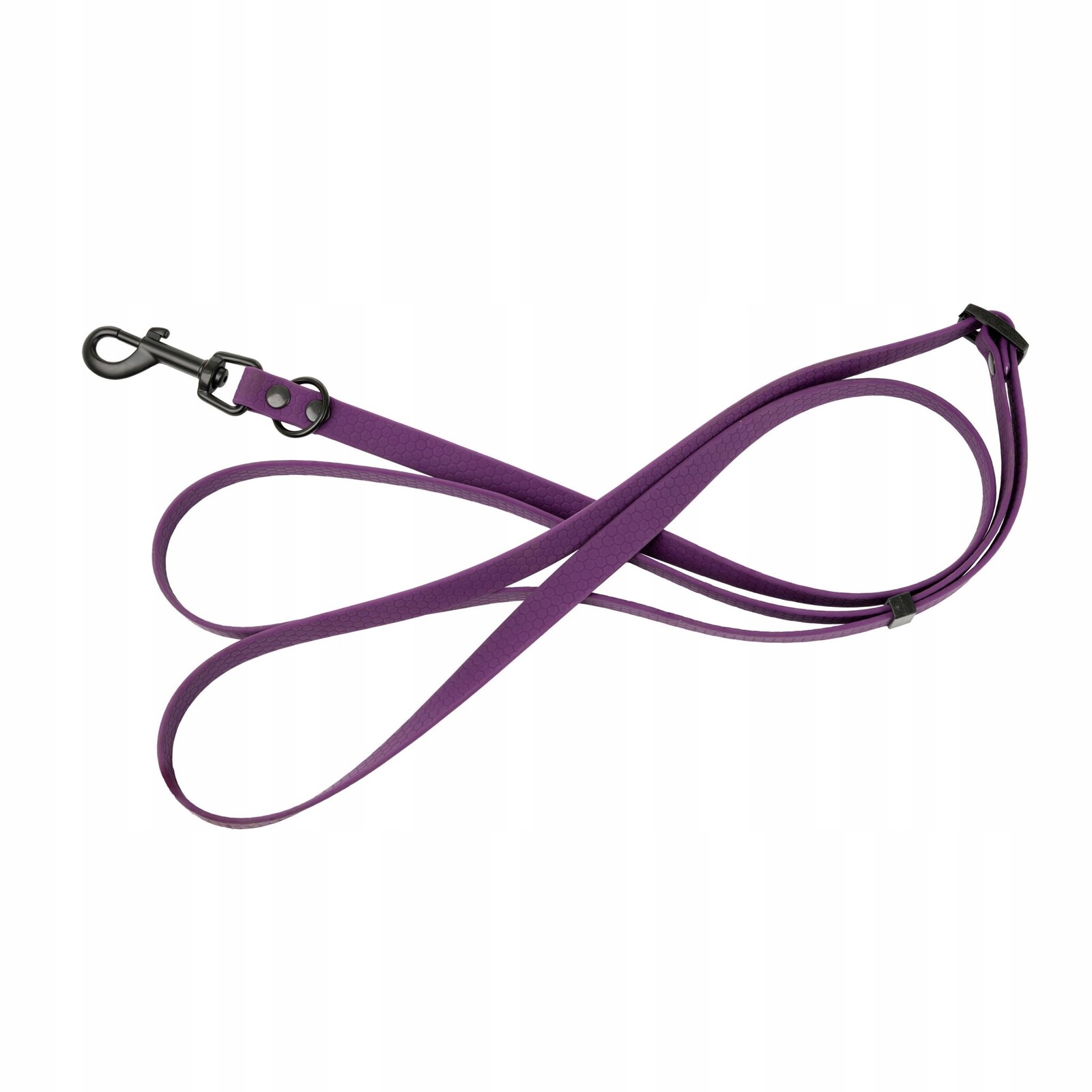 Vodítko pro psa 3v1 z odolné gumy, fialové, 16 mm/1,00-1,80 m