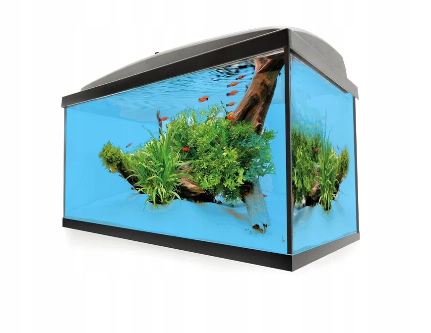 Akvárium Sada 30 L Jednoduché Led Osvětlení Den Noc Kompletní Vybavení