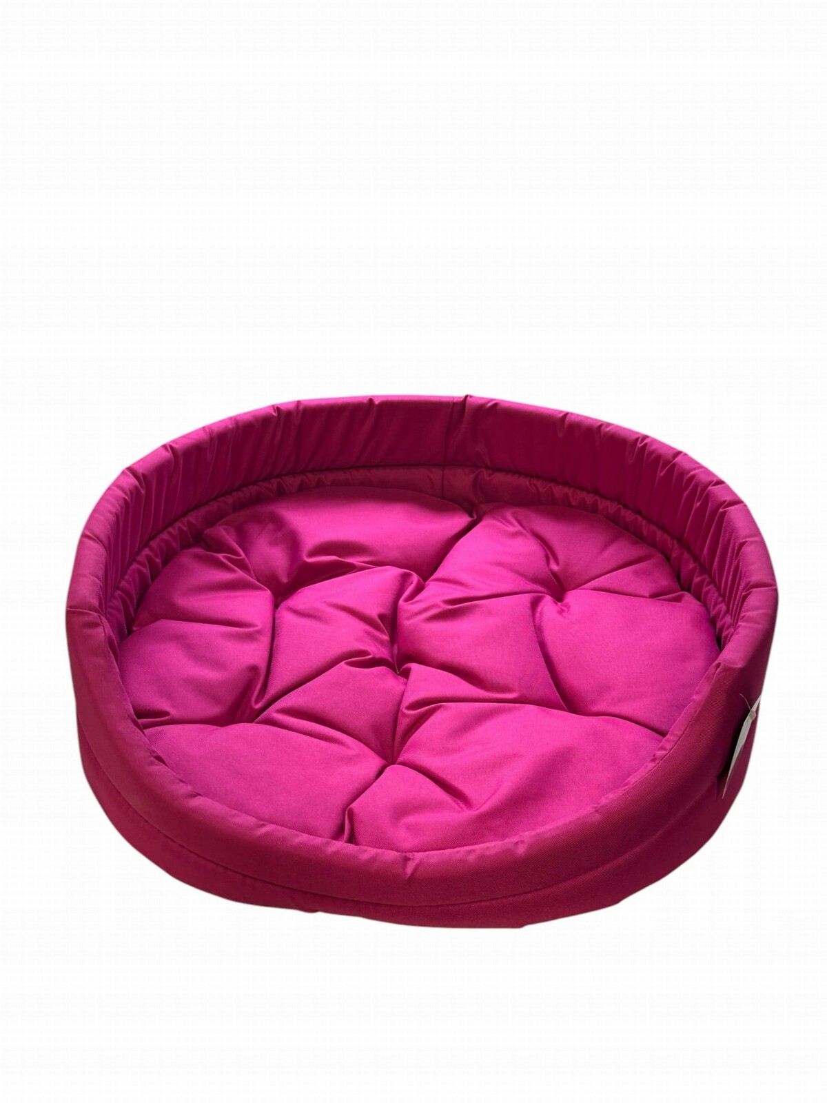 Oválná lehátka SandipetS Doggy velikost 6 (75 cm x 67 cm x 18 cm), fuchsiová, s podšálkem