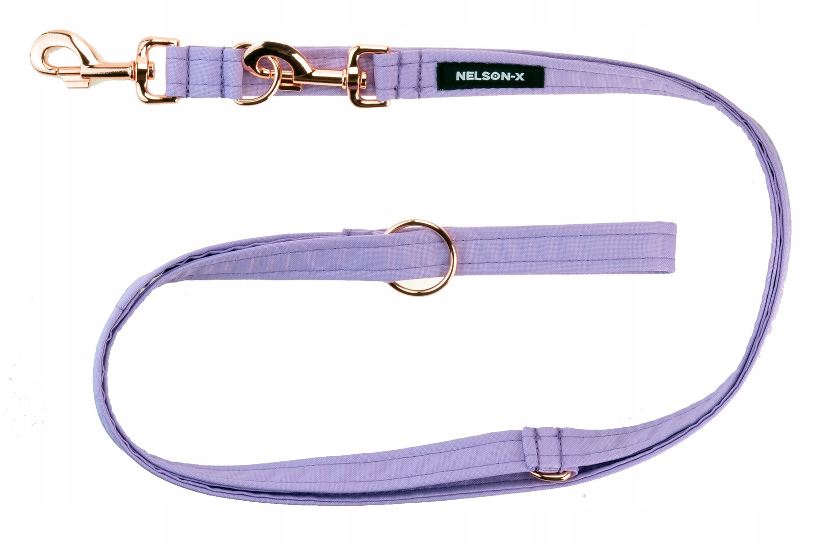 Elegantní Nastavitelné Vodítko Nelson-x 2 M/1,5 CM Střední Karabina Zlatá