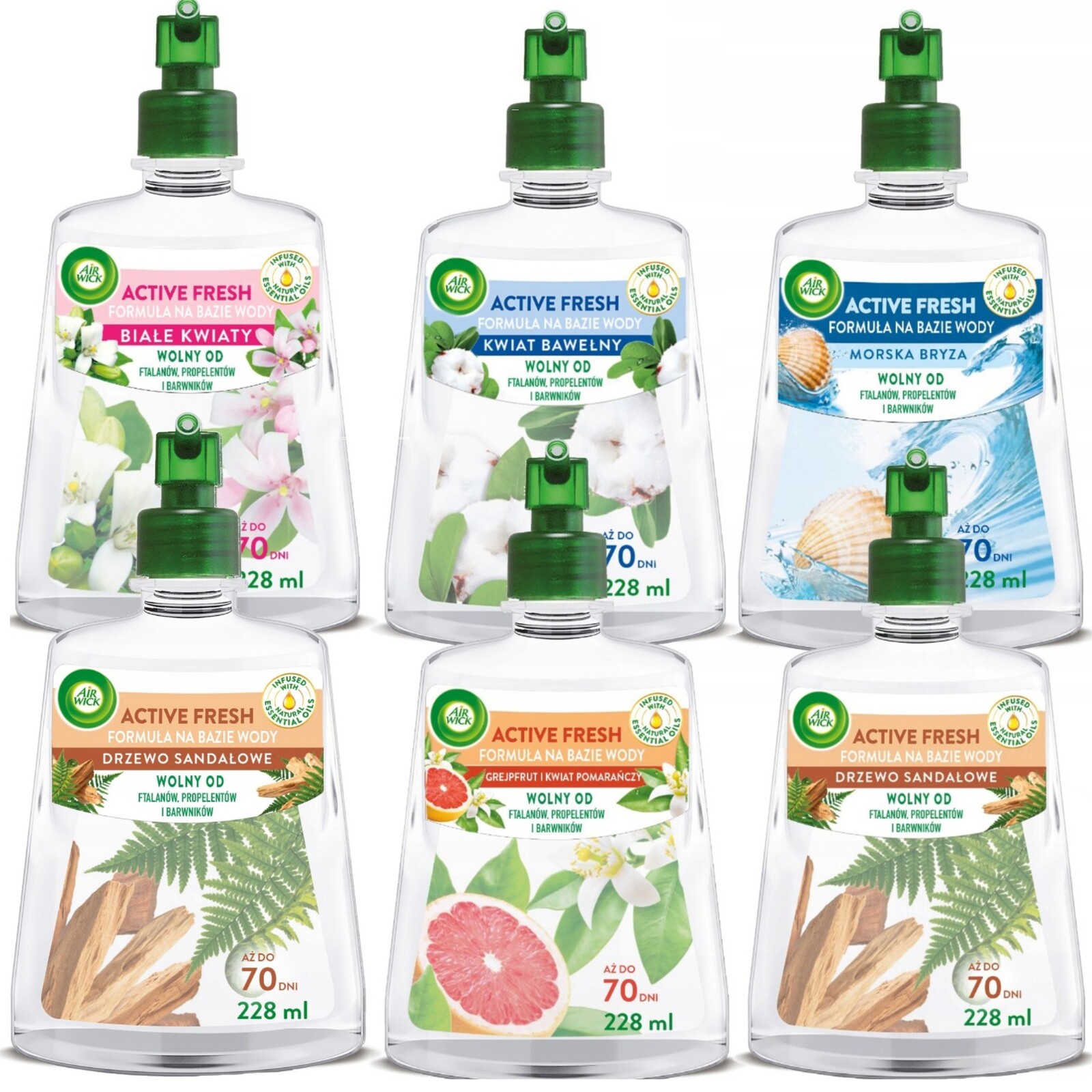 Air Wick Náplně Do Automatického Osvěžovače Vzduchu Sada MIX 6 X 228 ML