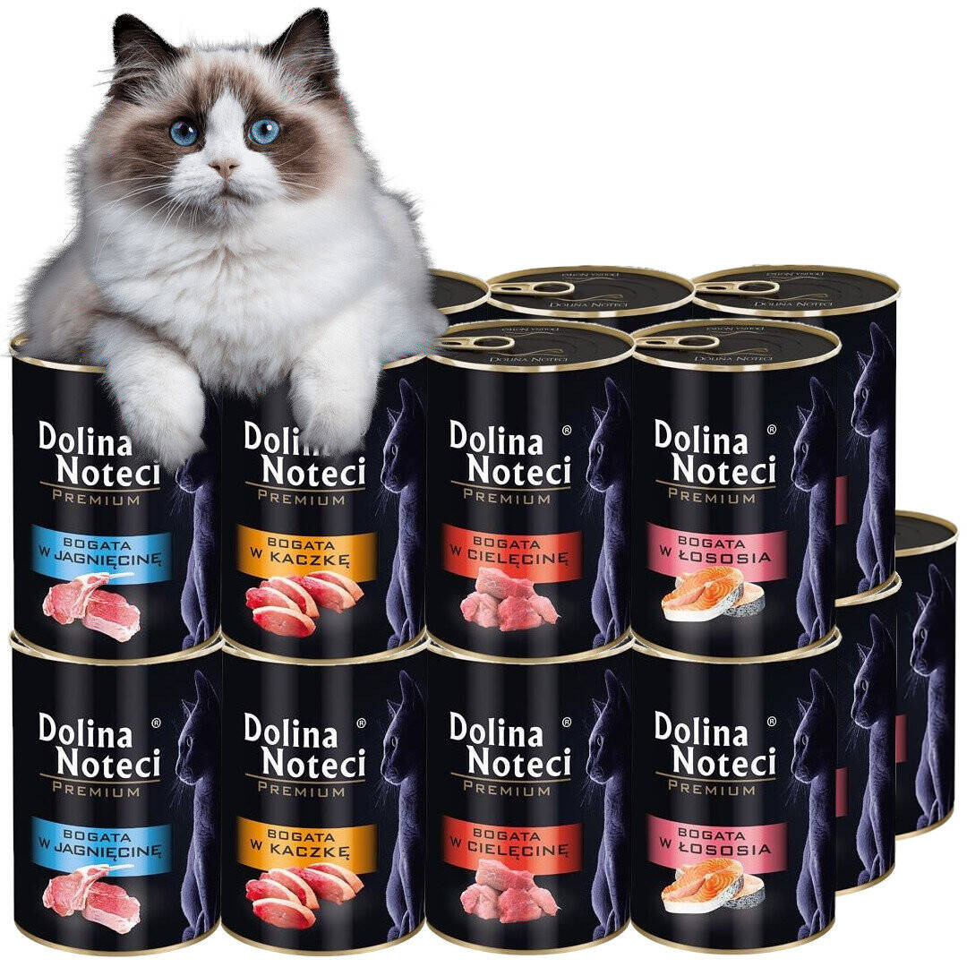 Dolina Noteci Premium Bezobilné Mokré Krmivo Pro Kočky 20x400g Mix 4 příchutí