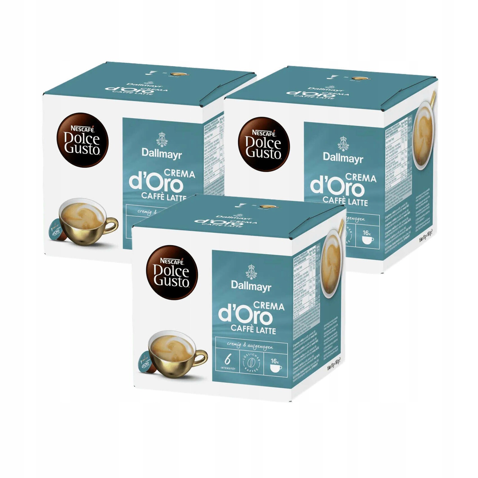 Káva kapsle Nescafé Dolce Gusto Dallmayr Caffè Latte kapsle 3x1 6 Ks