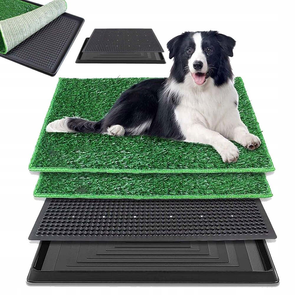 Tréninková Podložka Pro Psa S Odtokem 76X51 CM Zelená Umělá Tráva