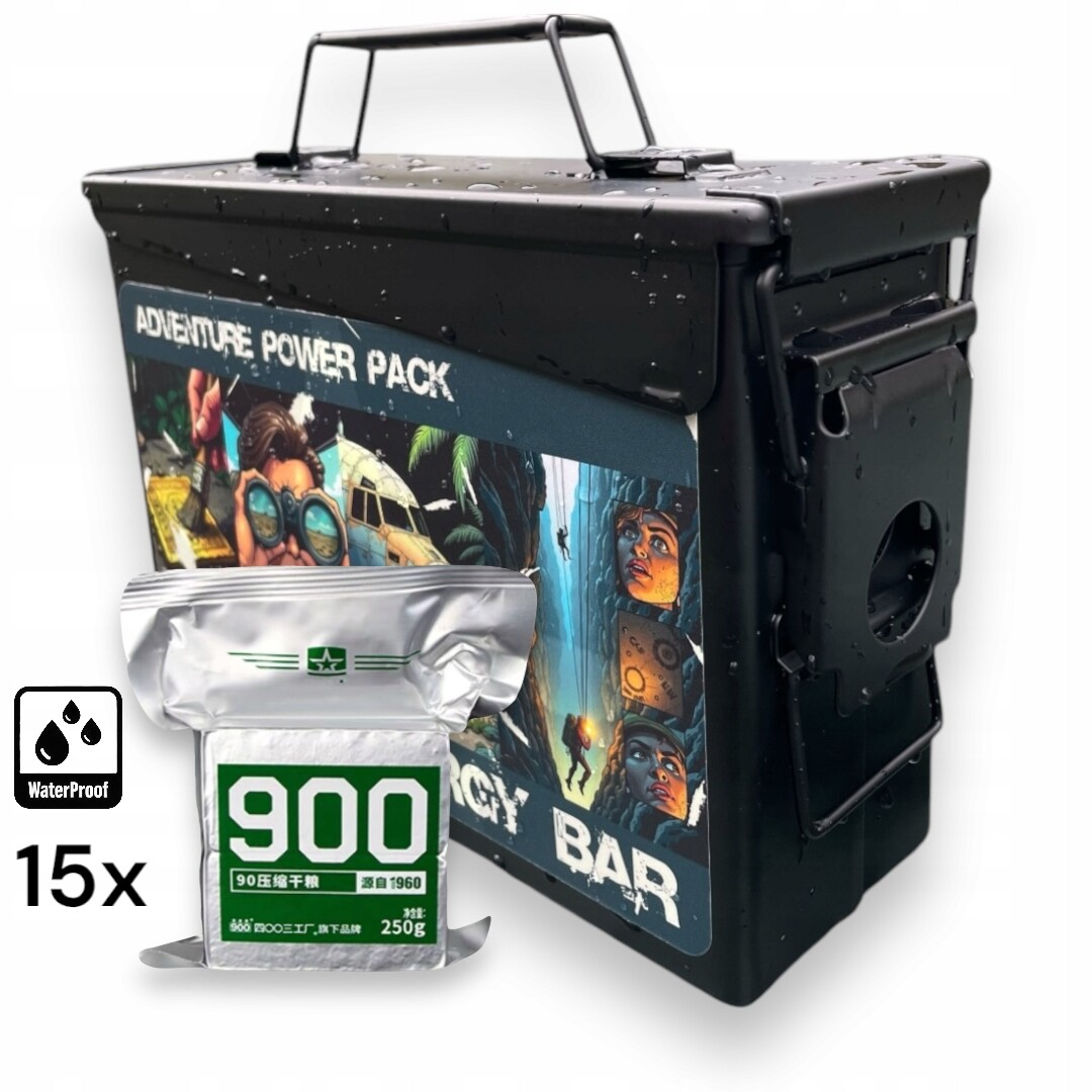 15x High Energy Bar sušenka 900 s taktickým úložným boxem