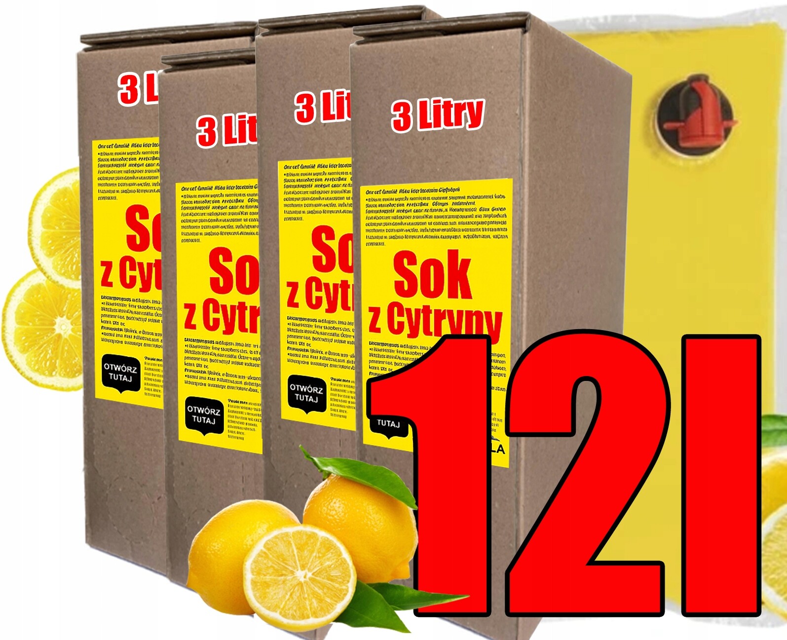 Citronová Šťáva Sunela 100% 12L Lisovaný Za Studena S Citronem Nfc Bez Cukru