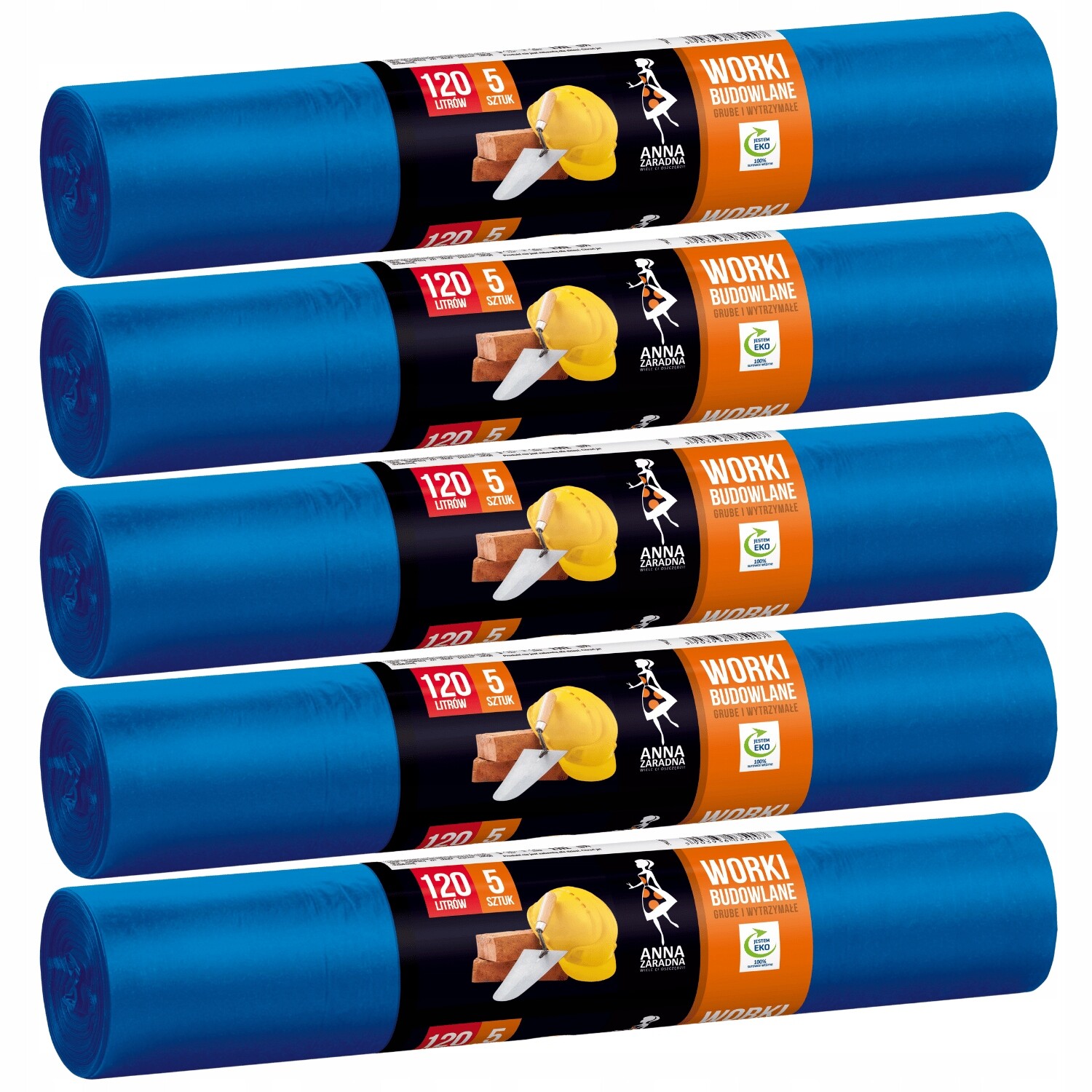 Anna Zaradna Pytle Na Suť Odpad 120L 5 X 5 Kusů Odolné