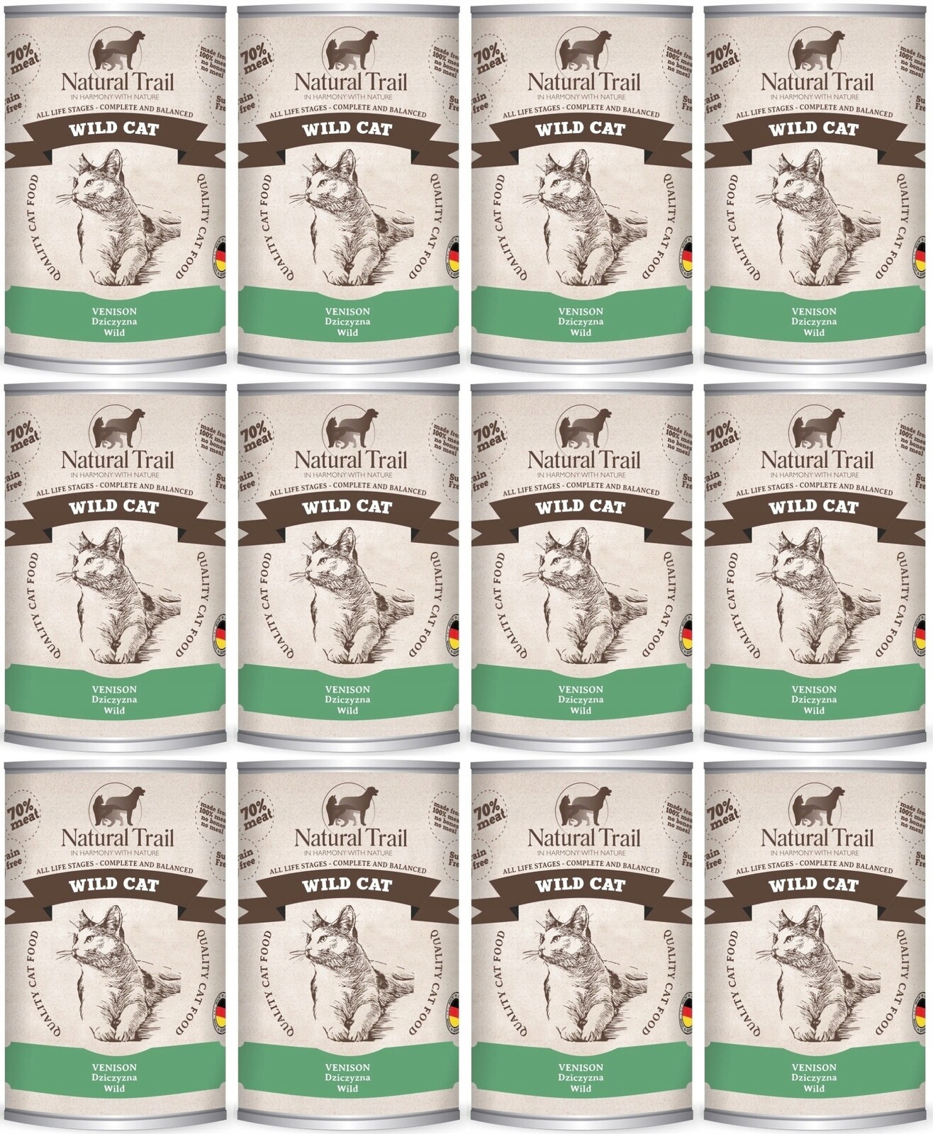 Natural Trail Cat Wild Venison 12 x 400 g