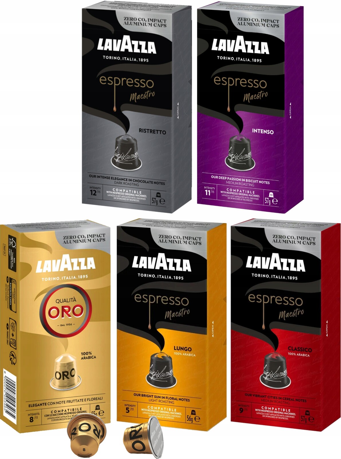 Nespresso kapsle Lavazza Maestro Oro sada 5 x 10 kusů